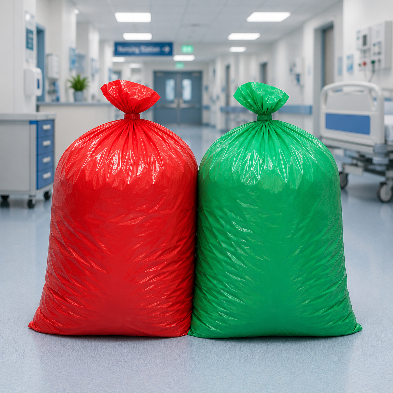 Hospital Garbage Bags 28x38 inch (Pack of 8)